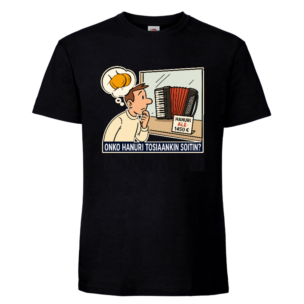T-PAITA MUSTA - Onko hanuri todellakin soitin (00 694)
