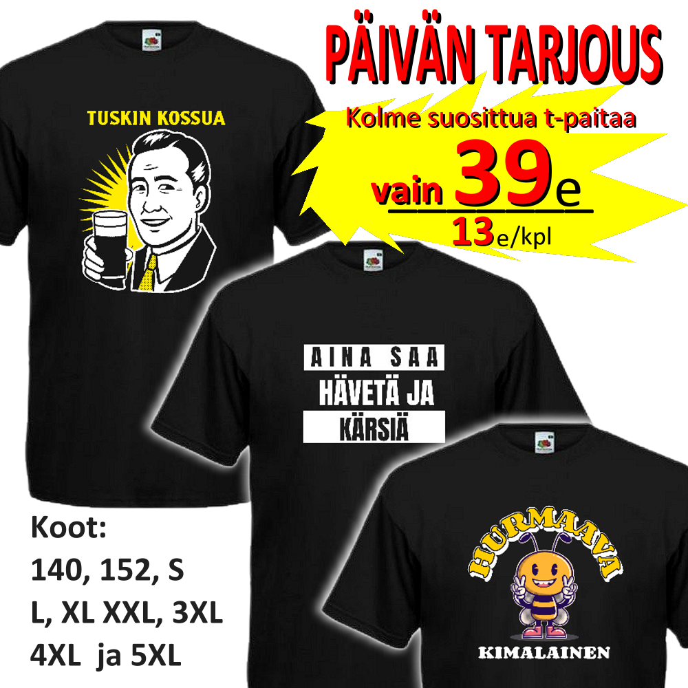 T-PAITA PÄIVÄN TARJOUS