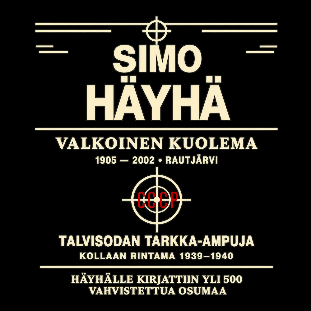 T-PAITA - SIMO HÄYHÄ valkoinen kuolema (00 1121)