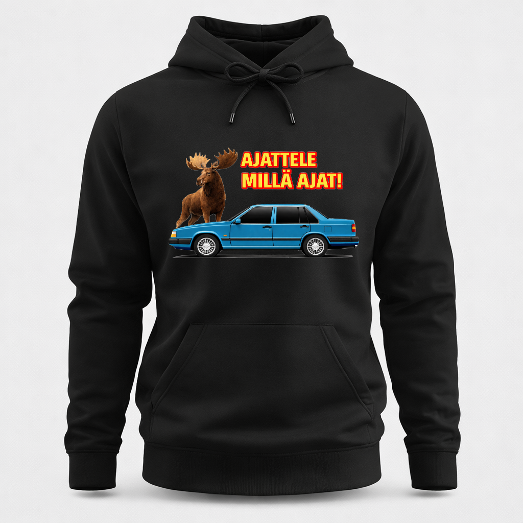 RETRO CAR HUPPARI MUSTA - AJATTELE MILLÄ AJAT (00 2041U)