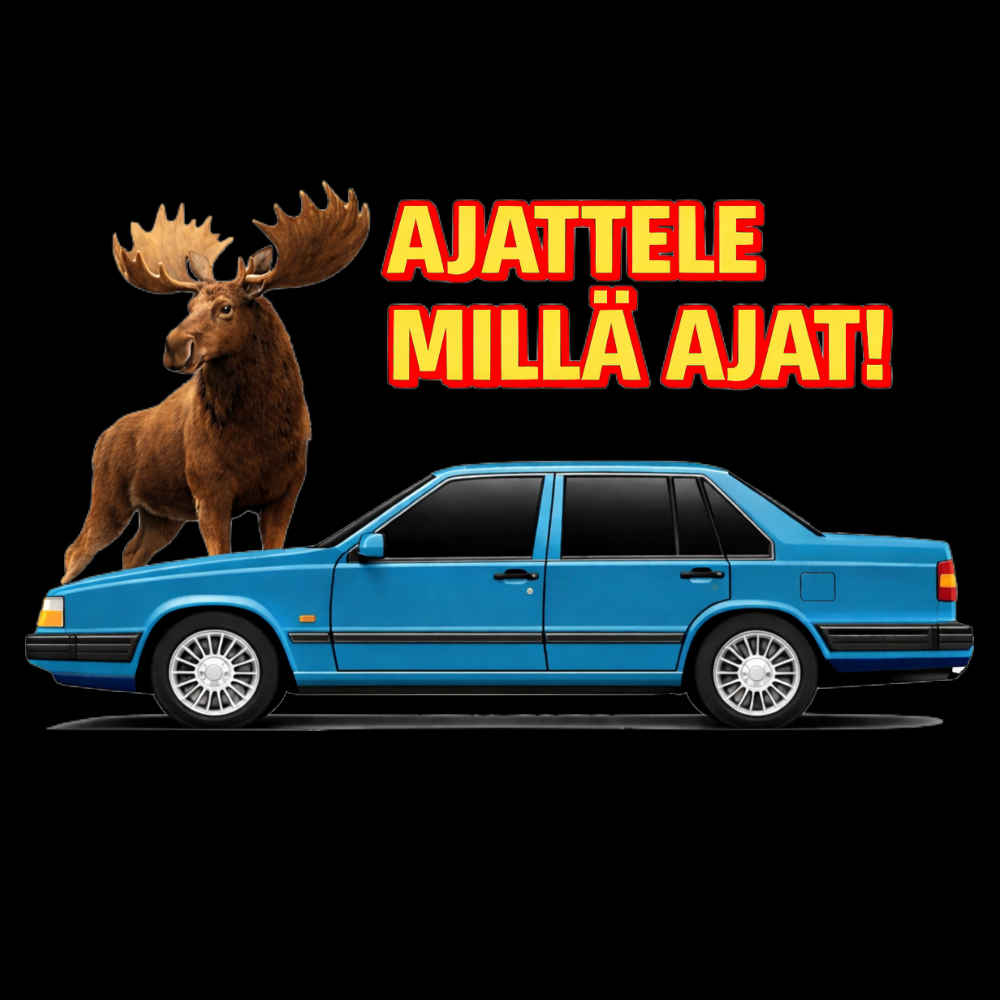 RETRO CAR T-PAITA - AJATTELE MILLÄ AJAT (00 2041U)