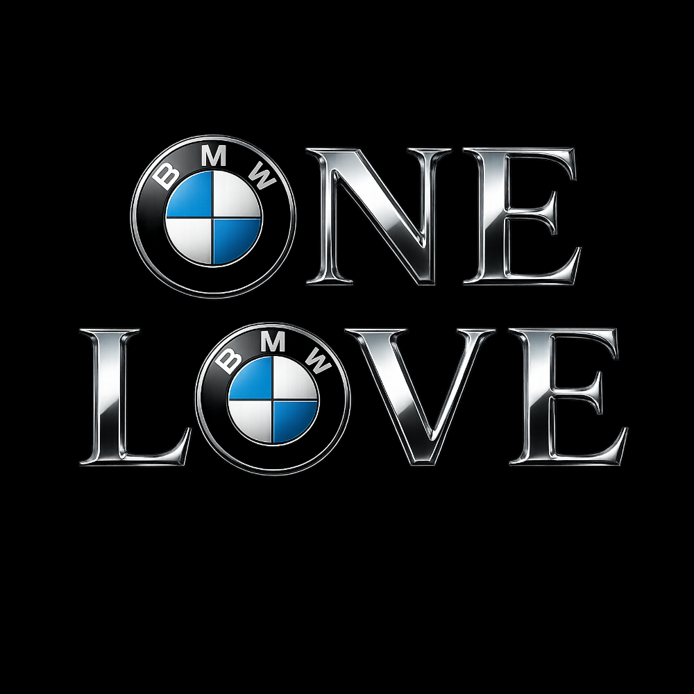 T-PAITA MUSTA - ONE LOVE BMW (00 841)