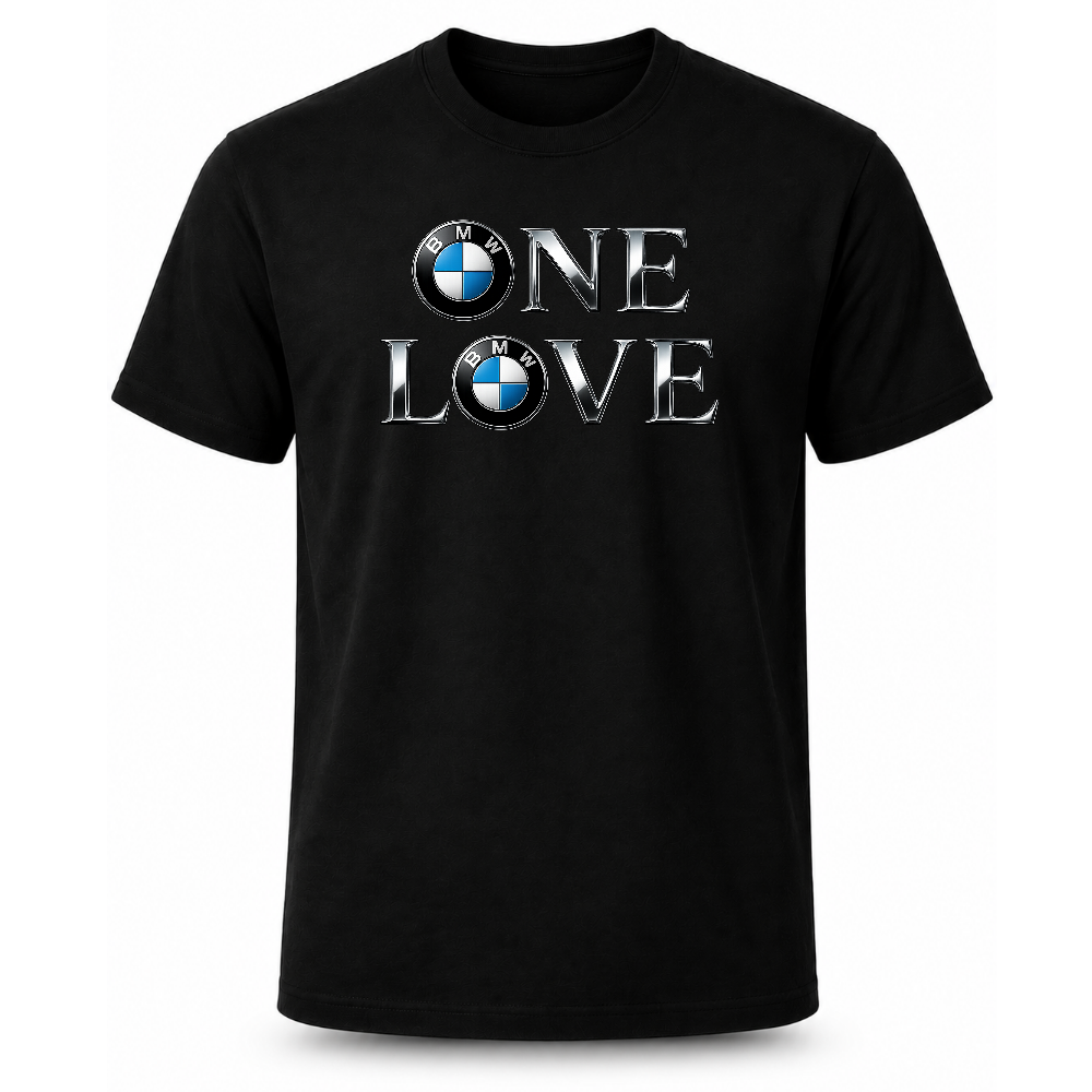 T-PAITA MUSTA - ONE LOVE BMW (00 841)