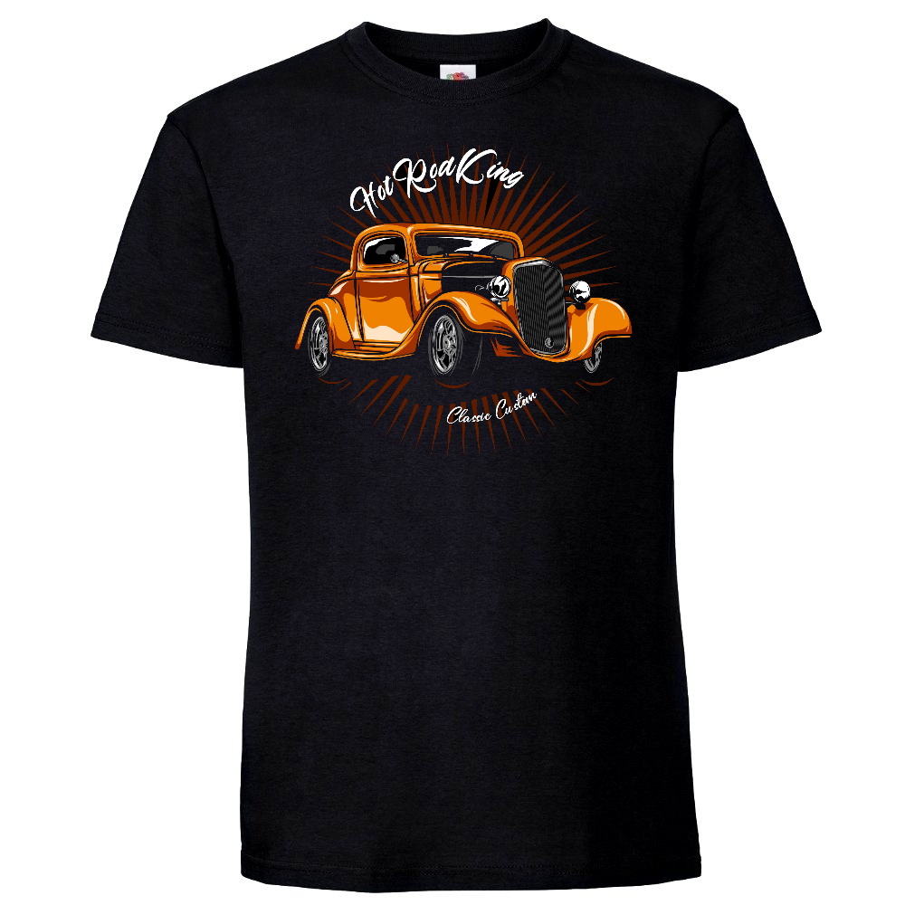T-PAITA MUSTA - HOT ROD KING (3096)