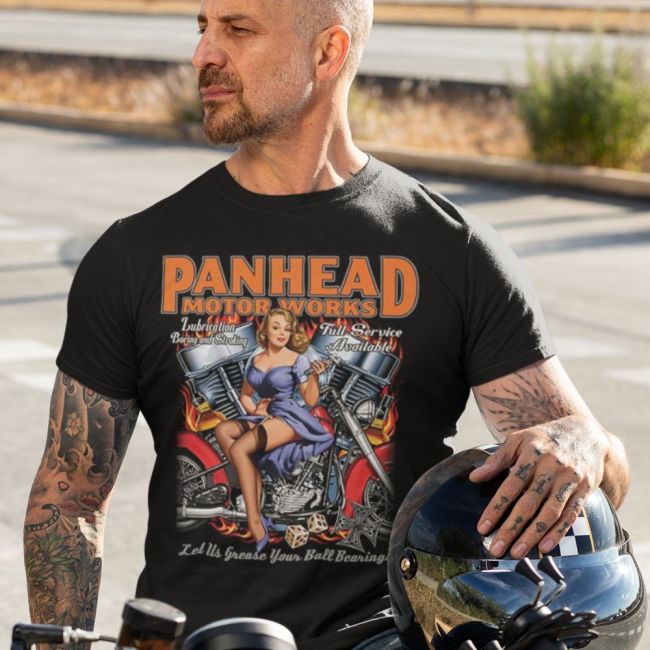 T-PAITA MUSTA SOF TEE - PANHEAD MOTORS (528)