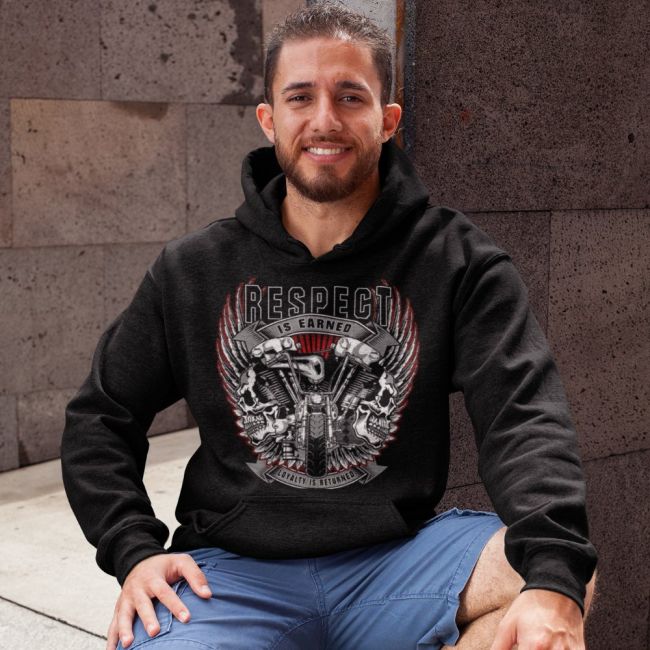 CLASSIC HUPPARI MUSTA - RESPECT IS EARNED (846)