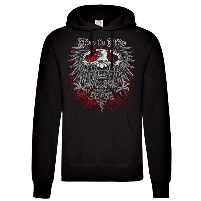 CLASSIC HUPPARI MUSTA - LIVE TO RIDE CUSTOM EAGLE (885)