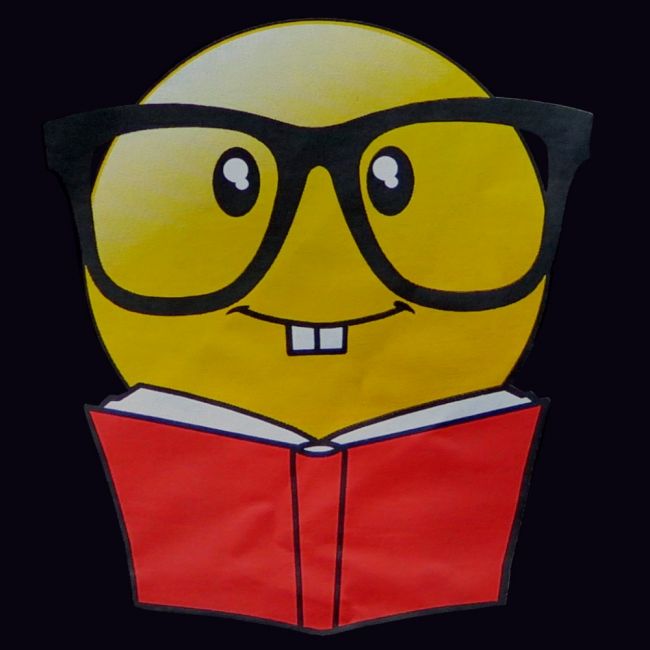 Paitakuva - EMOJI READING BOOK WITH GLASSES (1048)