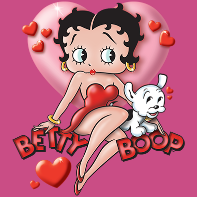 NAISTEN PAITA Fuchsia - BETTY BOOP HEART (1098)