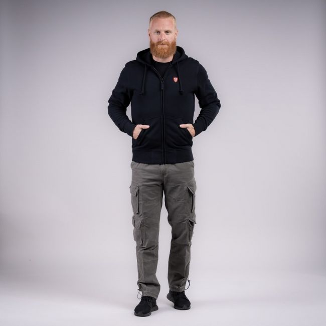 THOR STEINAR - Hooded jacket Nordrevik - vetoketjuhuppari musta