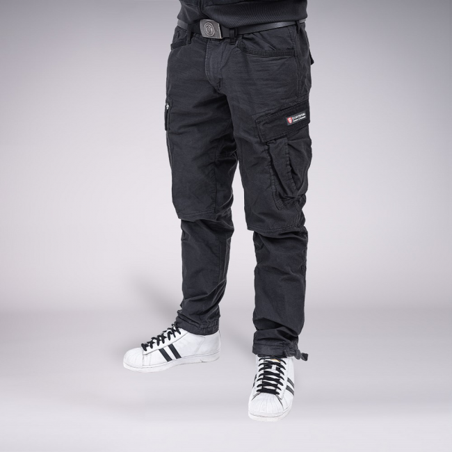 THOR STEINAR - cargopants Lando - musta - pituus 34"