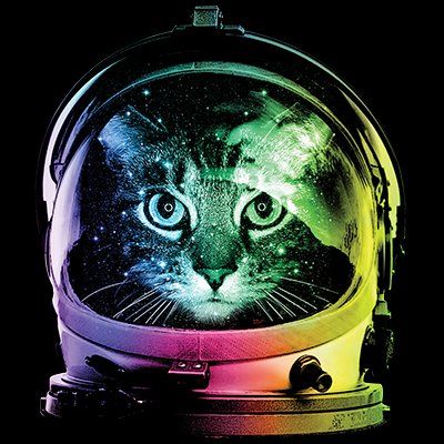 HUPPARIMEKKO MUSTA - SPACE CAT (863)