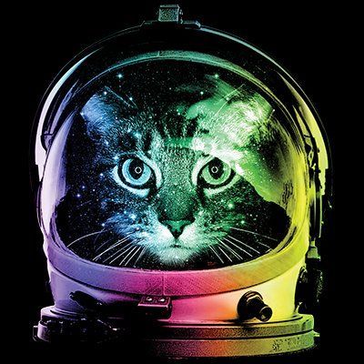 NAISTEN CLASSIC HUPPARI MUSTA - SPACE CAT (863)