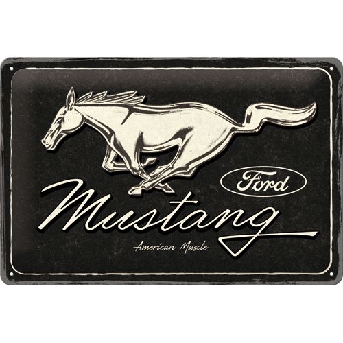 Kilpi 20x30 Ford Mustang - Horse Logo Black