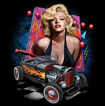 CLASSIC HUPPARI MUSTA - HOT ROD ICON (1069)