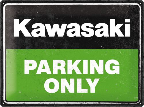 Kilpi 30x40 Kawasaki - Parking Only Green