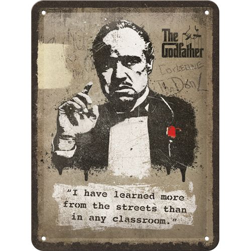 Kilpi 15x20 The Godfather - Learn from the streets