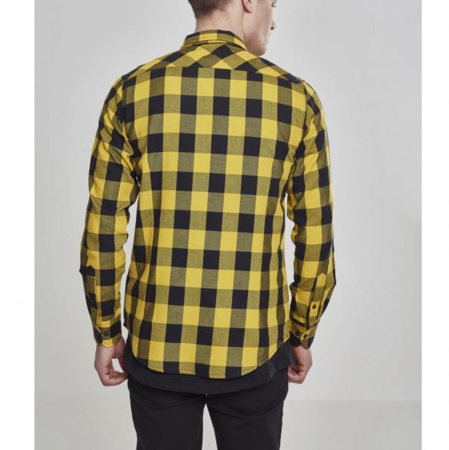 KAULUSPAITA - Checked Flanell Shirt HONEY - URBAN CLASSICS