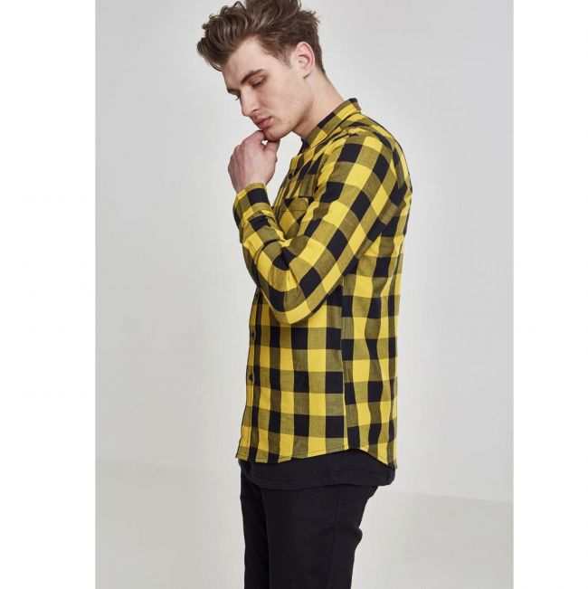 KAULUSPAITA - Checked Flanell Shirt HONEY - URBAN CLASSICS