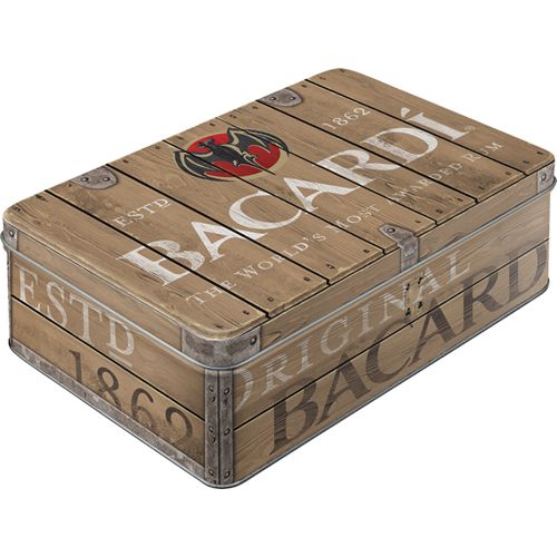 Säilytyspurkki Flat Bacardi - Wood Barrel Logo