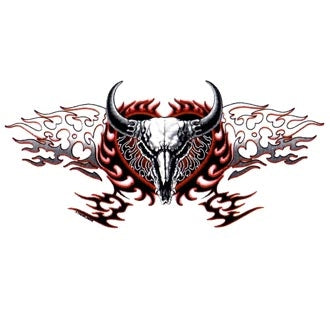 BULL SKULL -Tribal (351)