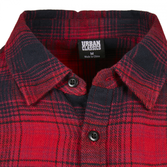 KAULUSPAITA - Oversized Checked Grunge Shirt - URBAN CLASSICS
