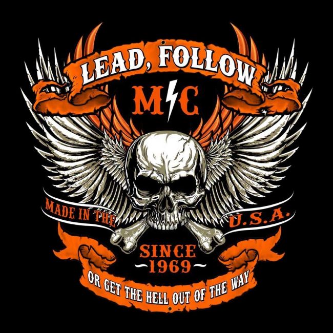 T-PAITA MUSTA SOF TEE - LEAD, FOLLOW MC (417)