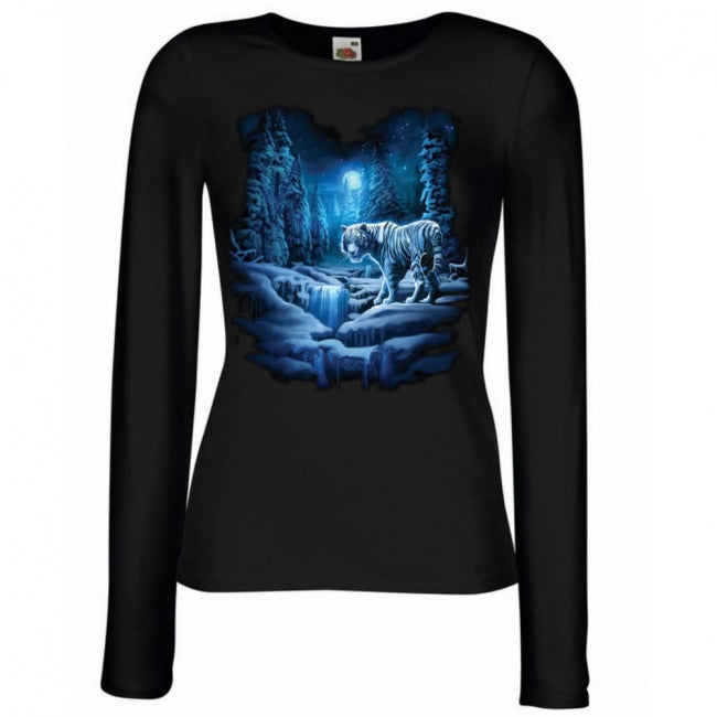 NAISTEN PITKÄHIHAINEN PAITA musta - SNOW TIGER