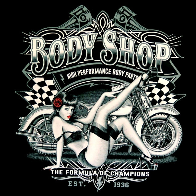 BODY SHOP BIKER PIN UP (497)