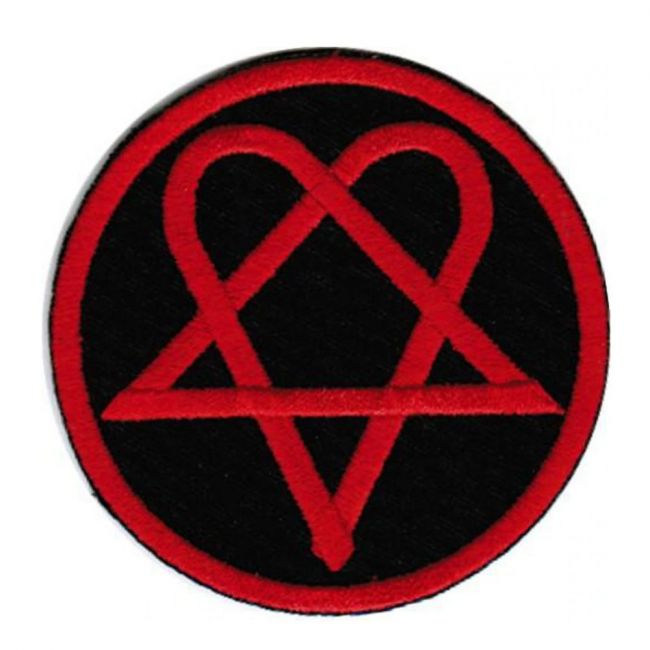 KANGASMERKKI - HIM - Red Heartagram (50552)