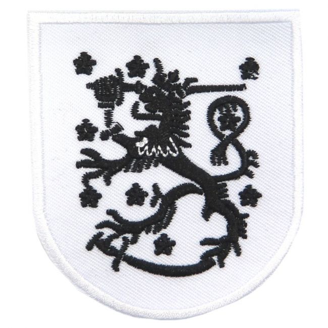 KANGASMERKKI - LEIJONA VAAKUNA valkoinen (50663)