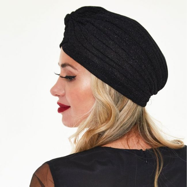 TURBAANI - Leila Black Sparkle Turban