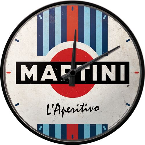 Seinäkello Martini - L'Aperitivo Racing Stripes