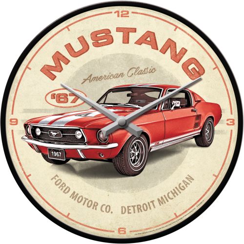 Seinäkello Ford Mustang - GT 1967 Red