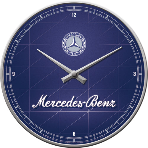 Seinäkello - Mercedes-Benz - Silver & Blue