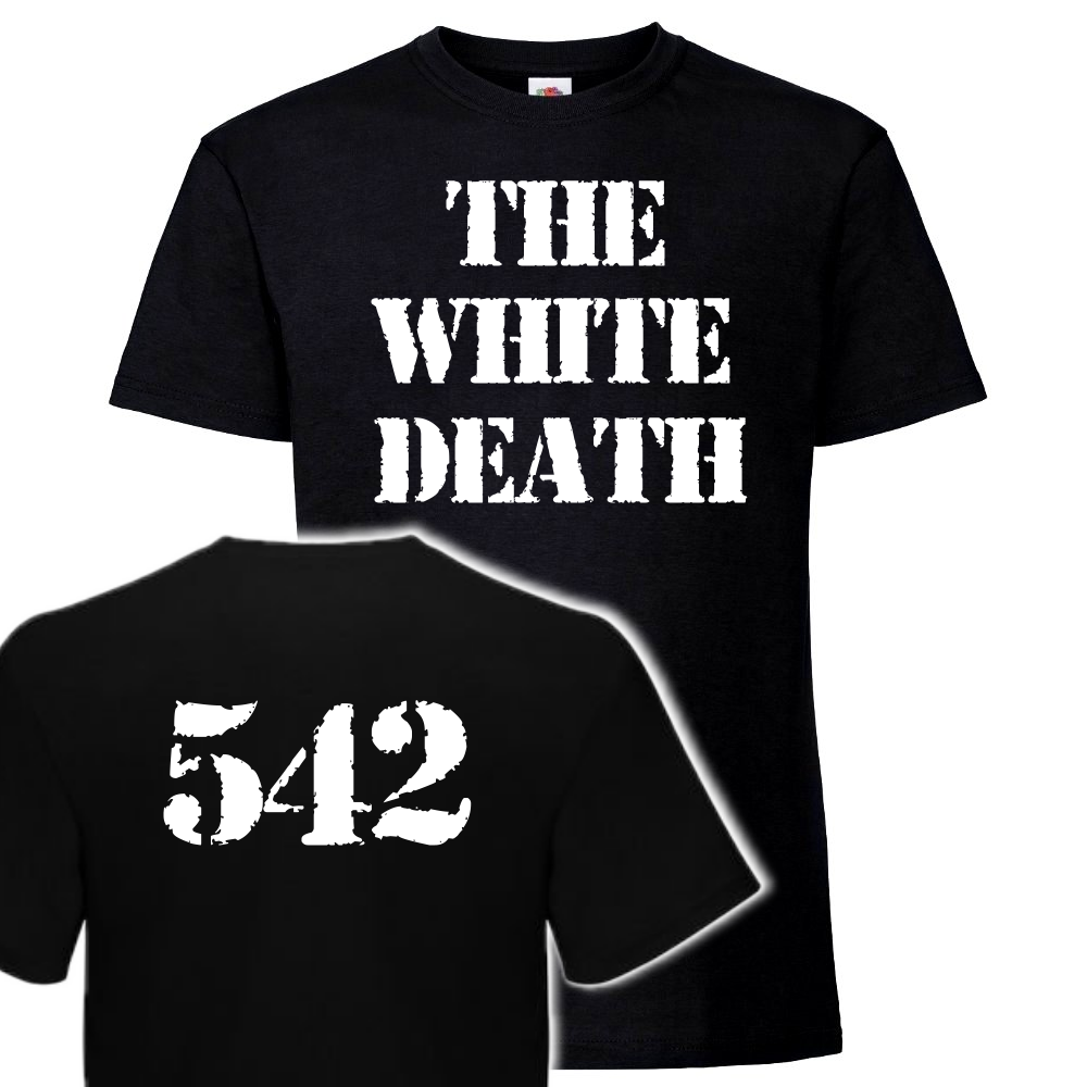 T-PAITA MUSTA - THE WHITE DEATH (00 2148)