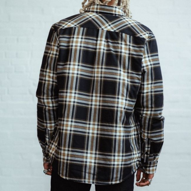 VUORELLINEN FLANELIPAITA - FLANNEL CHECKED OVERSHIRT MUSTARD