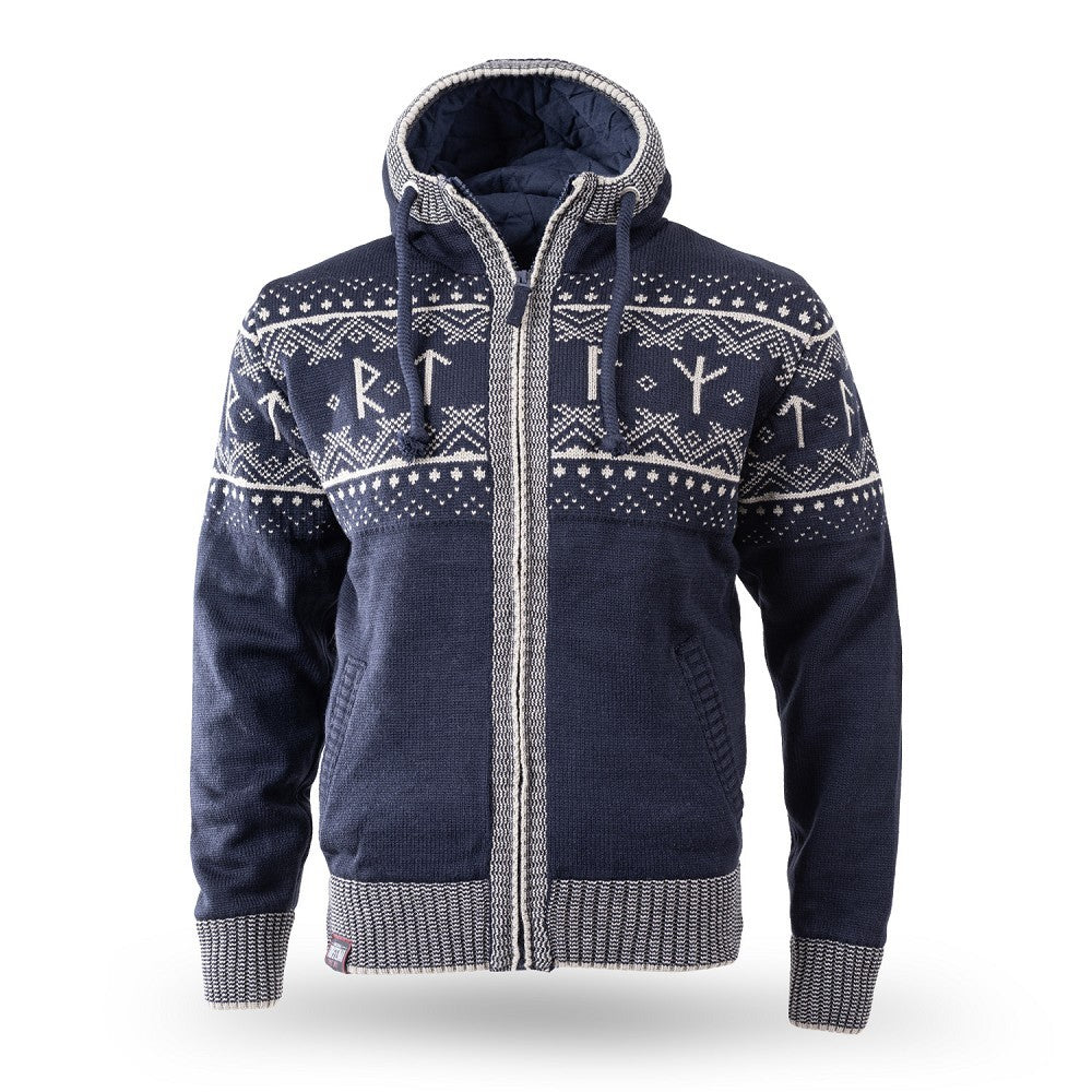 THOR STEINAR - knit jacket Runa marine - vuorellinen neuletakki