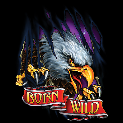 HUPPARI MUSTA - BORN WILD EAGLE TEAR (958)