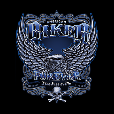 HUPPARI MUSTA - BIKER FOREVER (959)