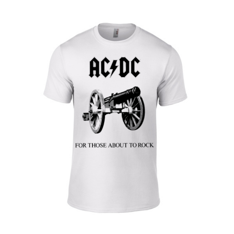 T-PAITA - FOR THOSE ABOUT TO ROCK (VALKOINEN) - AC/DC (LF8160w)