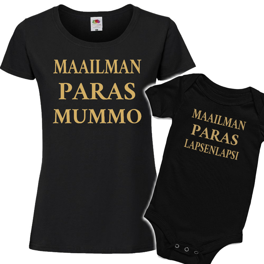 NAISTEN PAITA+VAUVAN BODY - MAAILMAN PARAS MUMMO/LAPSENLAPSI (00 276)