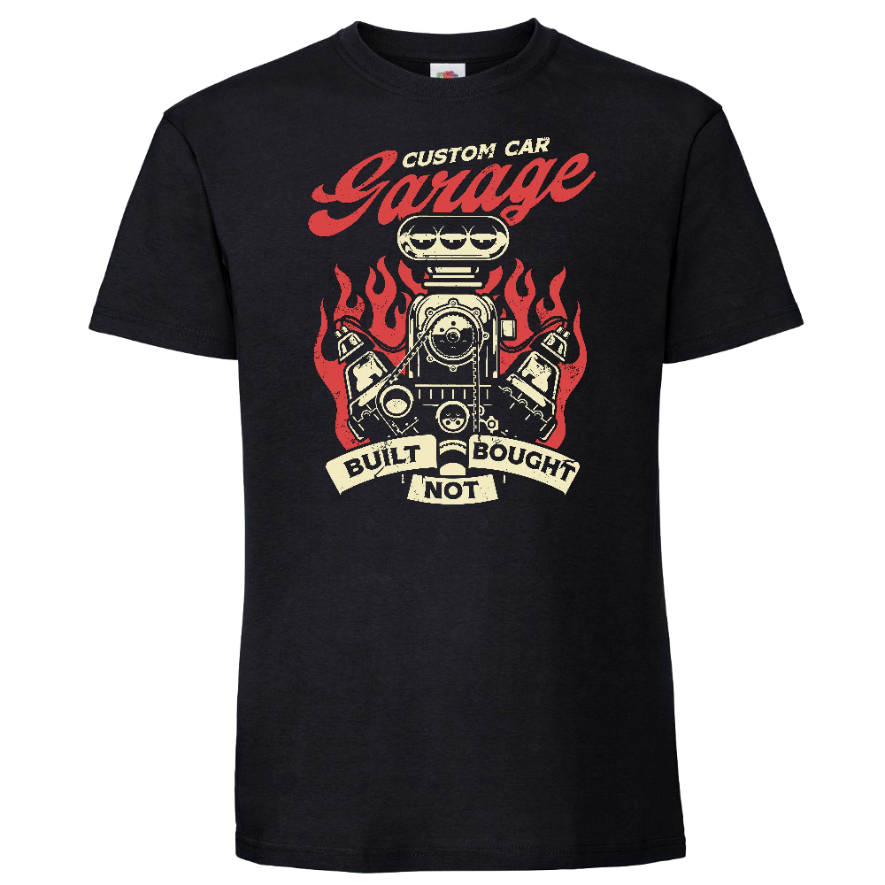 T-PAITA MUSTA - BUILT NOT BOUGHT (00 1445)