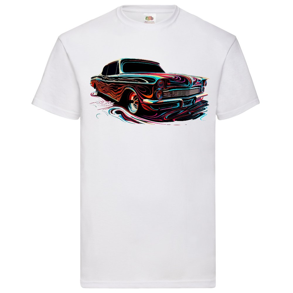 T-PAITA VALKOINEN - COLORFUL CAR (00 28)