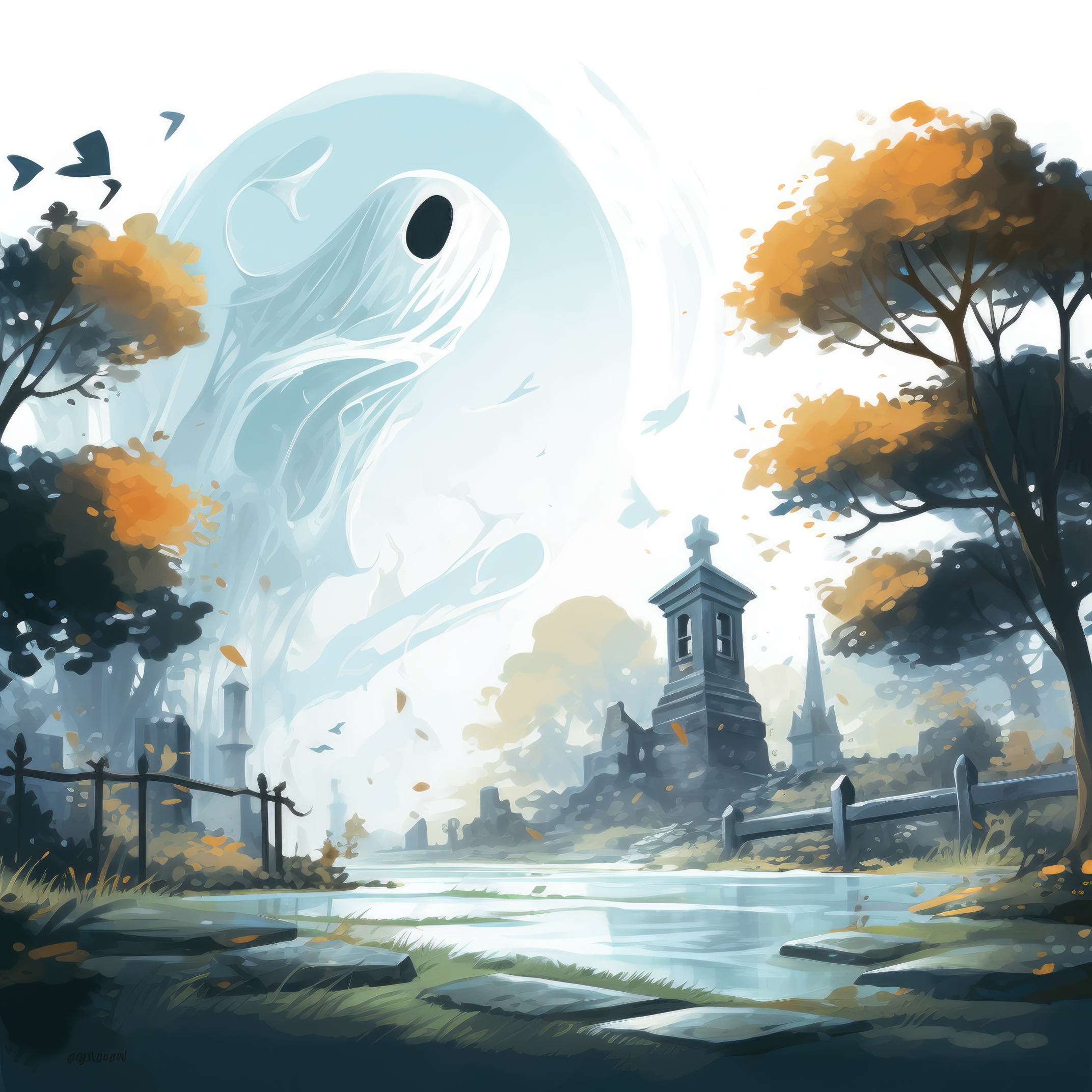 A phantom floating through a graveyard 2 (paitakuva)