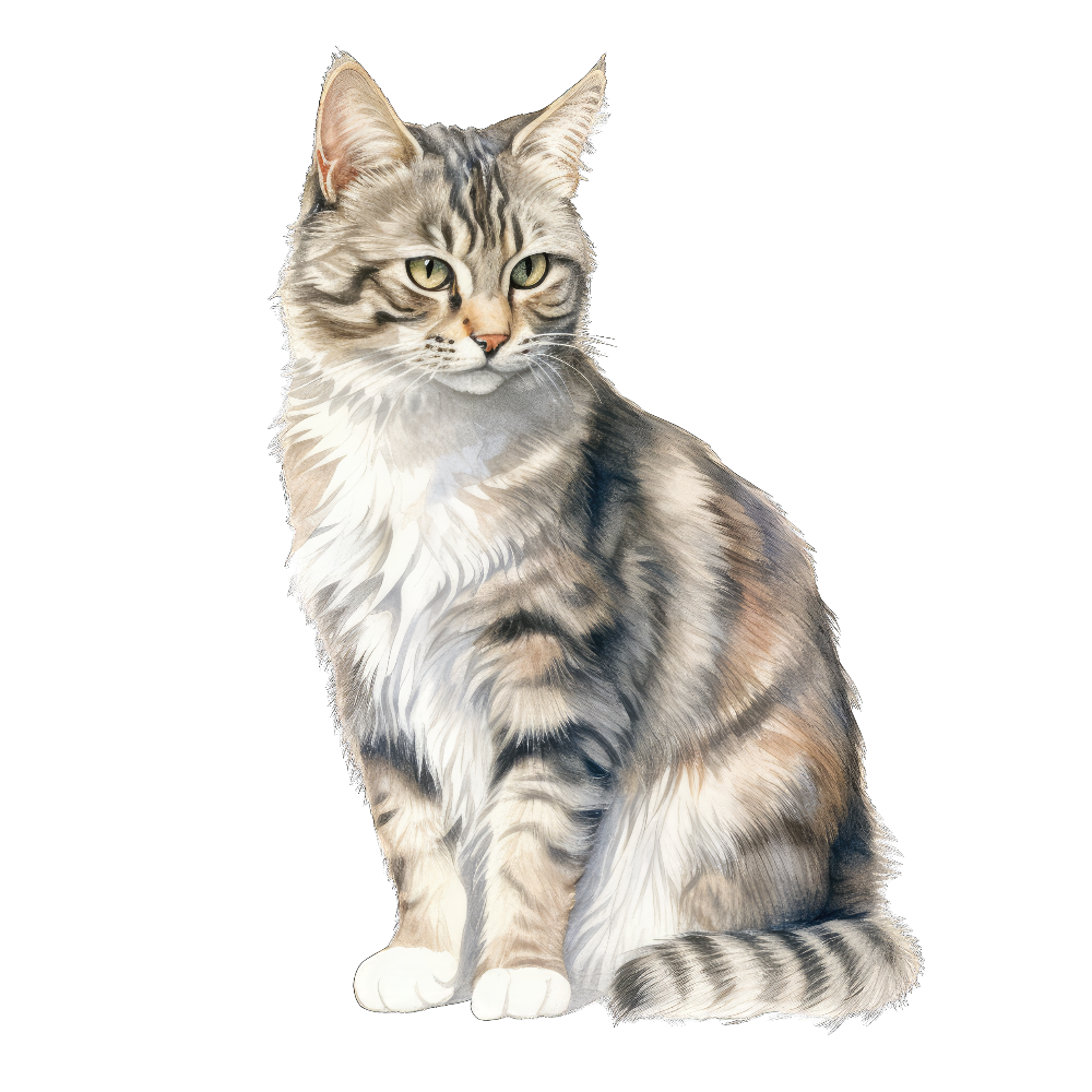 PAINATUS - American bobtail cat portrait