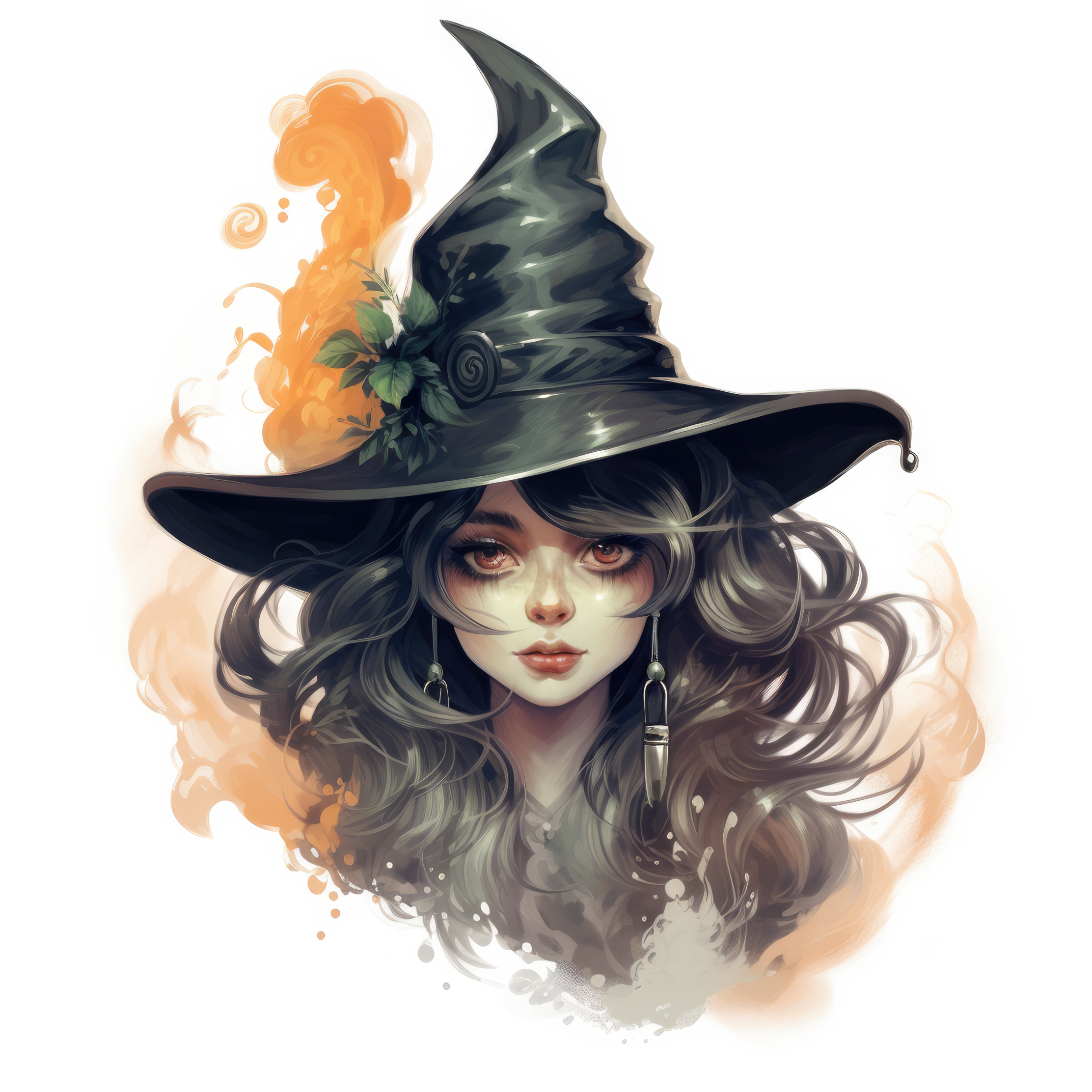 An ugly witch with a long nose is holding a potion 3 (paitakuva)