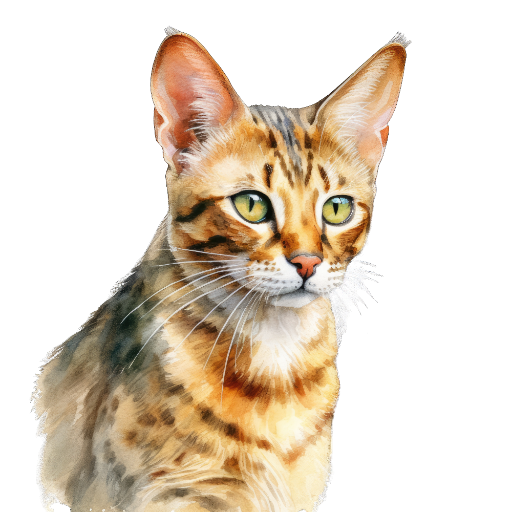 PAINATUS - Arabian mau cat portrait
