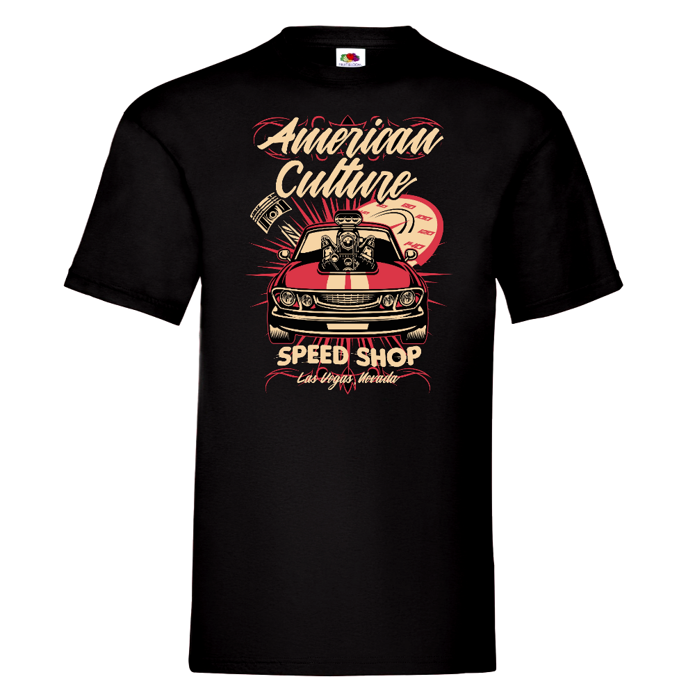 T-PAITA MUSTA - AMERICAN CULTURE (00 406)