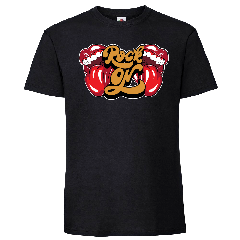 T-PAITA MUSTA - ROCK ON (2902)
